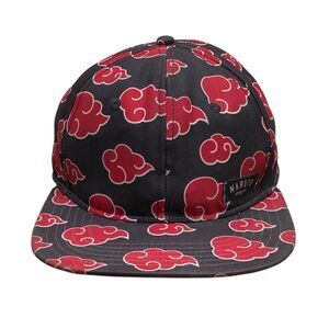 Naruto Shippuden Black Red Cloud Snapback Hat OSFM (H12)